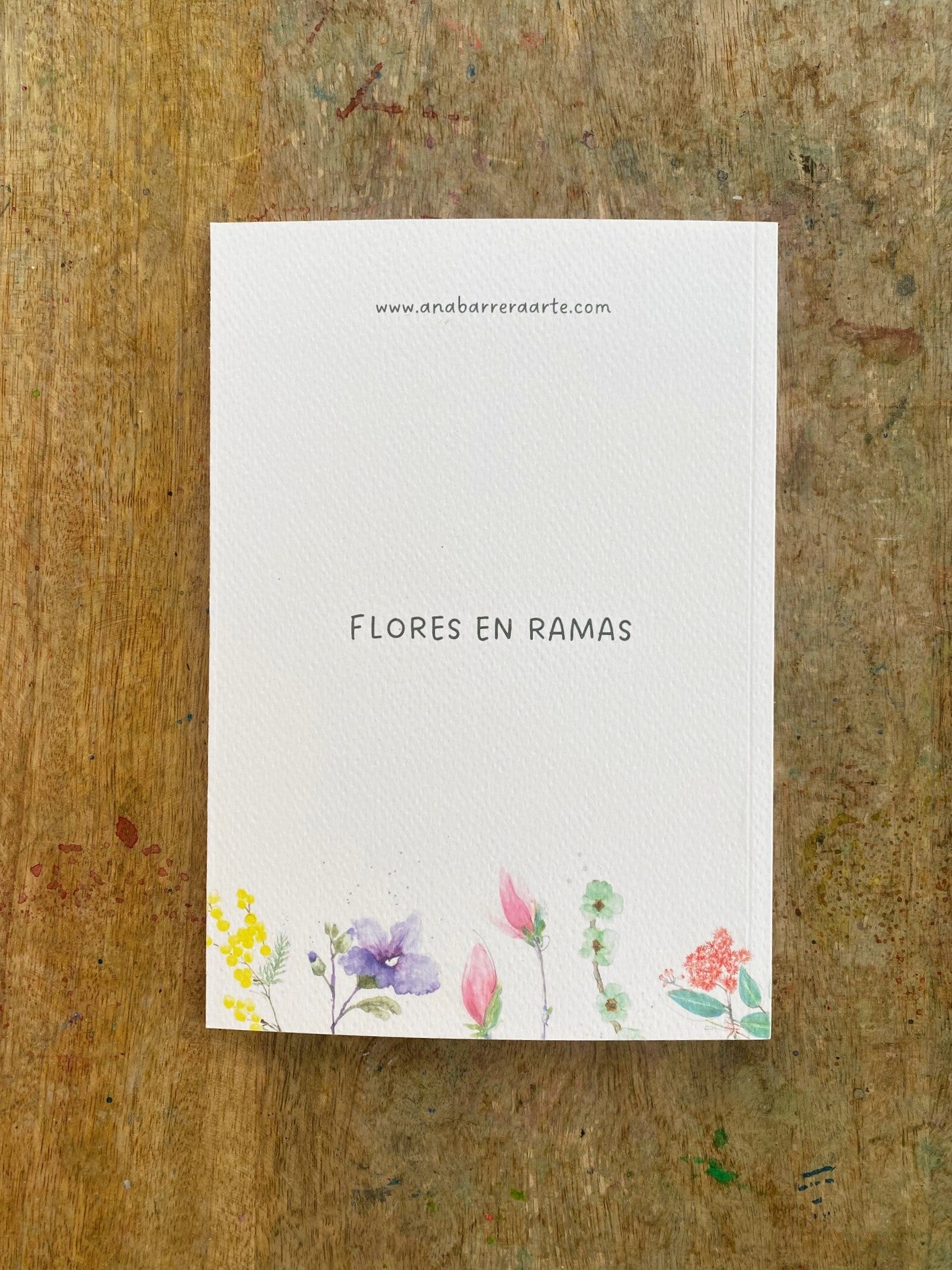 Cuaderno con diseño a la acuarela Flor del caqui