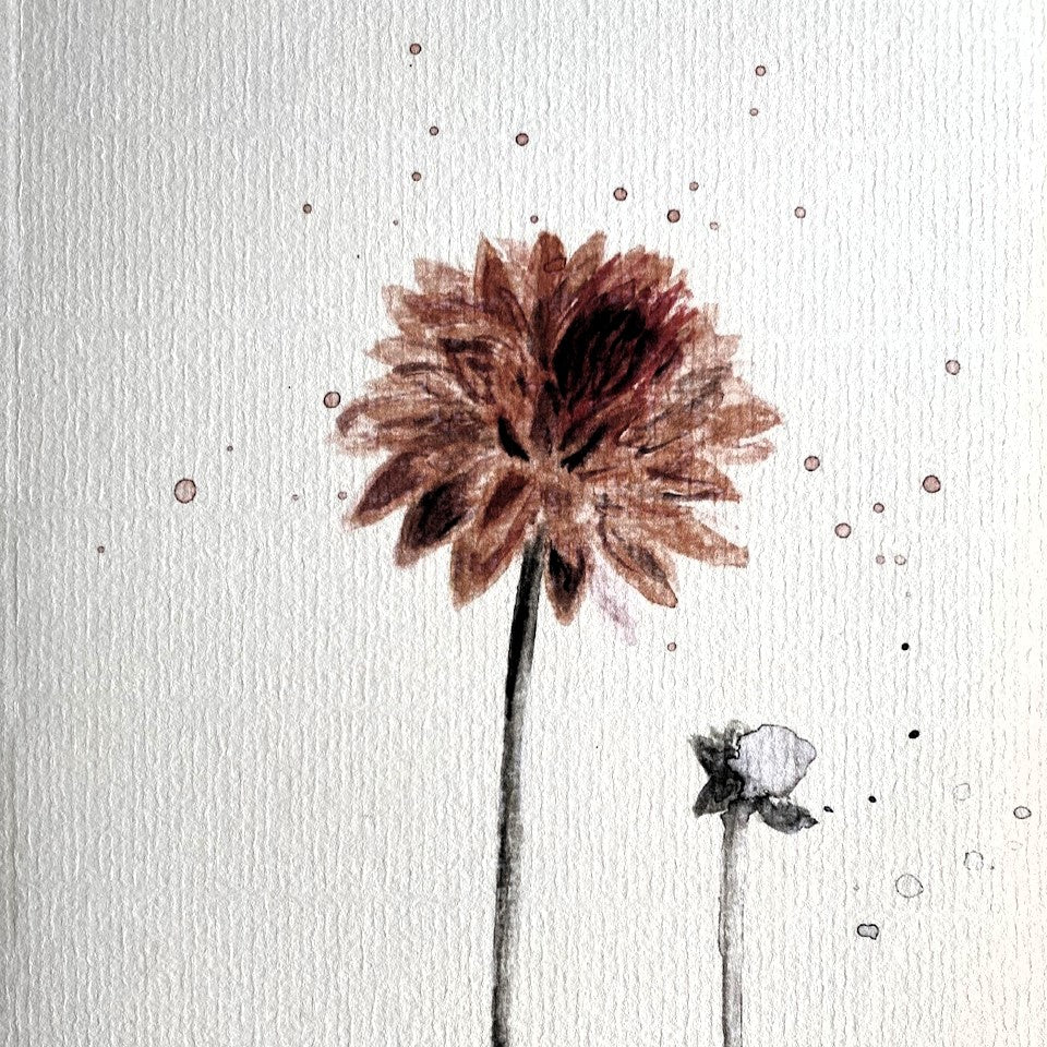 Cuaderno con diseño a la acuarela Dalia