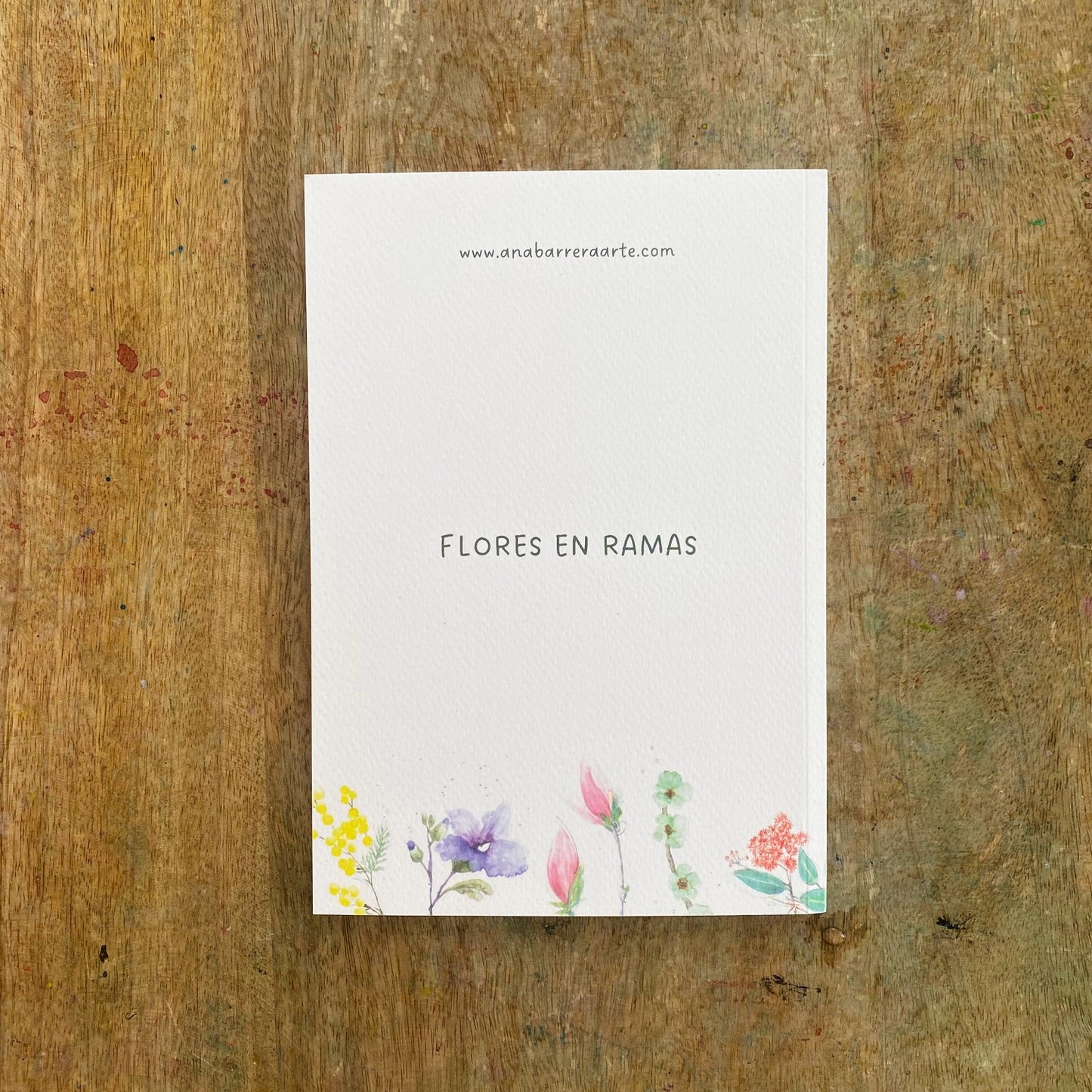 Cuaderno con diseño a la acuarela Flor del granado
