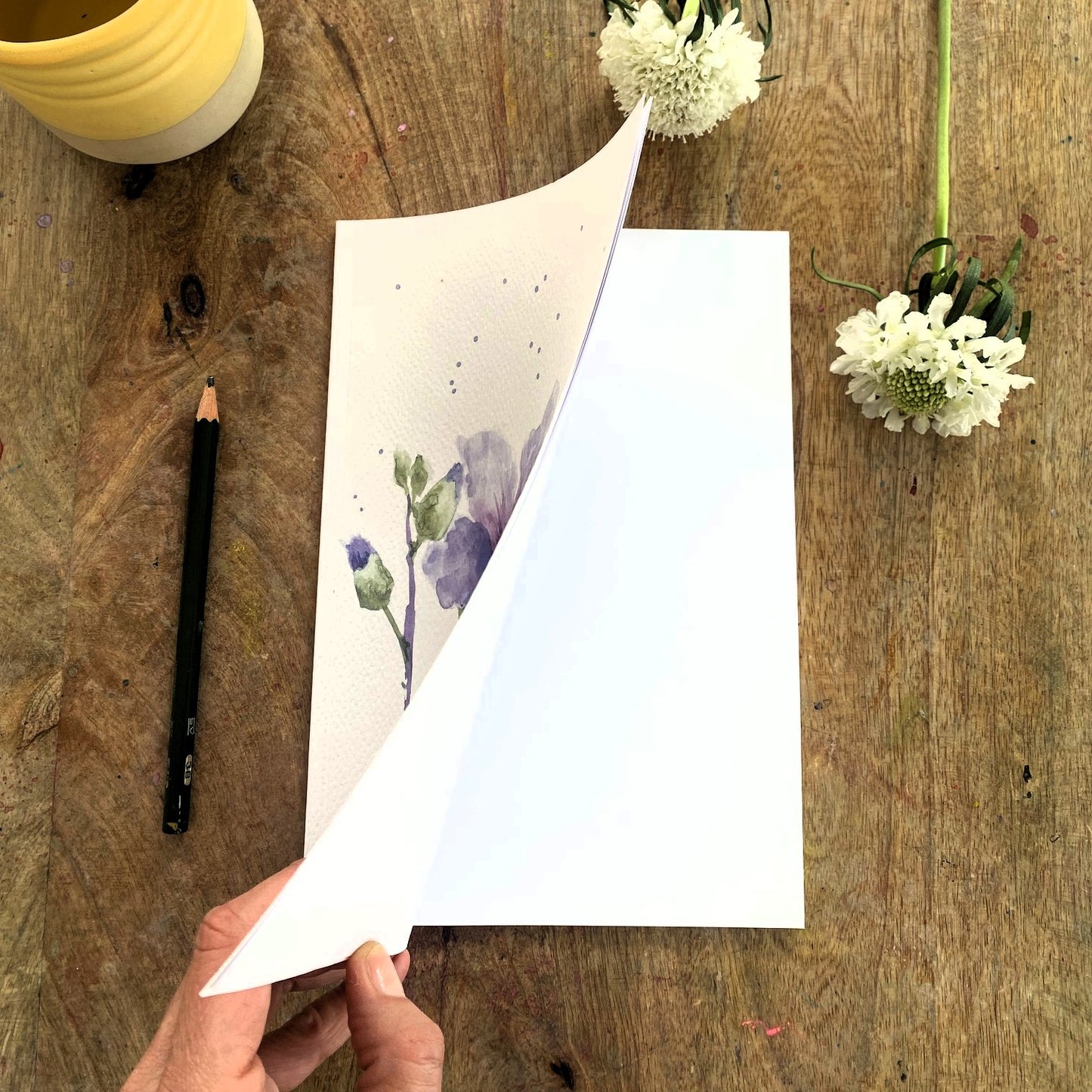Cuaderno con diseño a la acuarela Hibisco