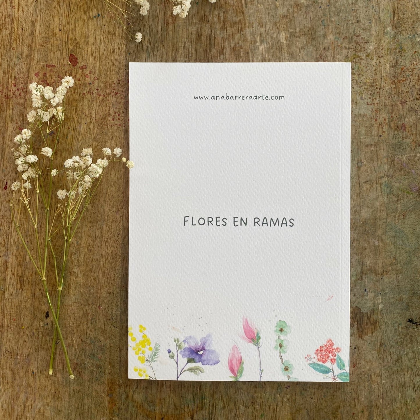 Cuaderno con diseño a la acuarela Flor de la jacaranda