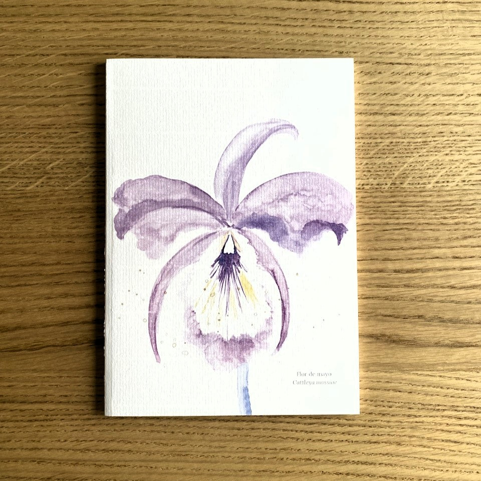 Cuaderno con diseño a la acuarela Flor de mayo