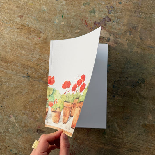 Cuadernos Los Geranios diseños en acuarela
