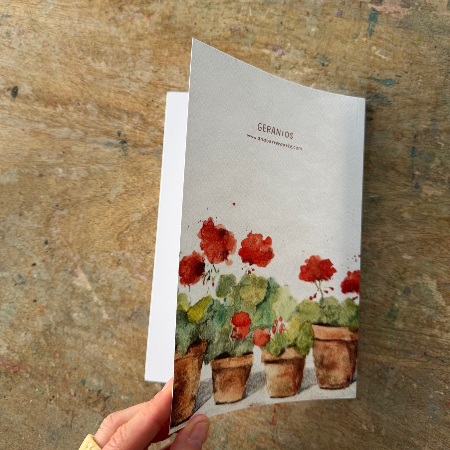 Cuadernos Los Geranios diseños en acuarela