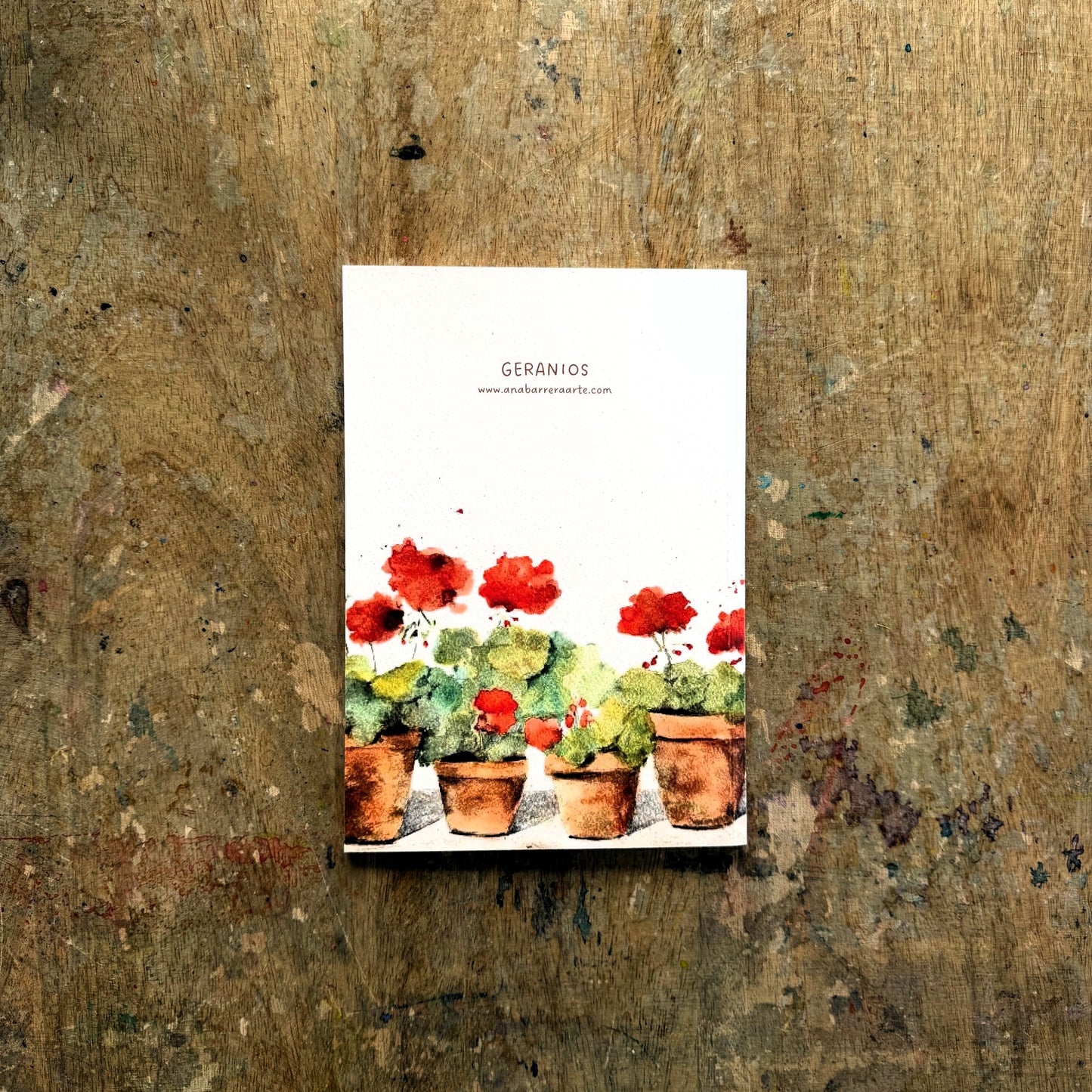 Cuadernos Los Geranios diseños en acuarela