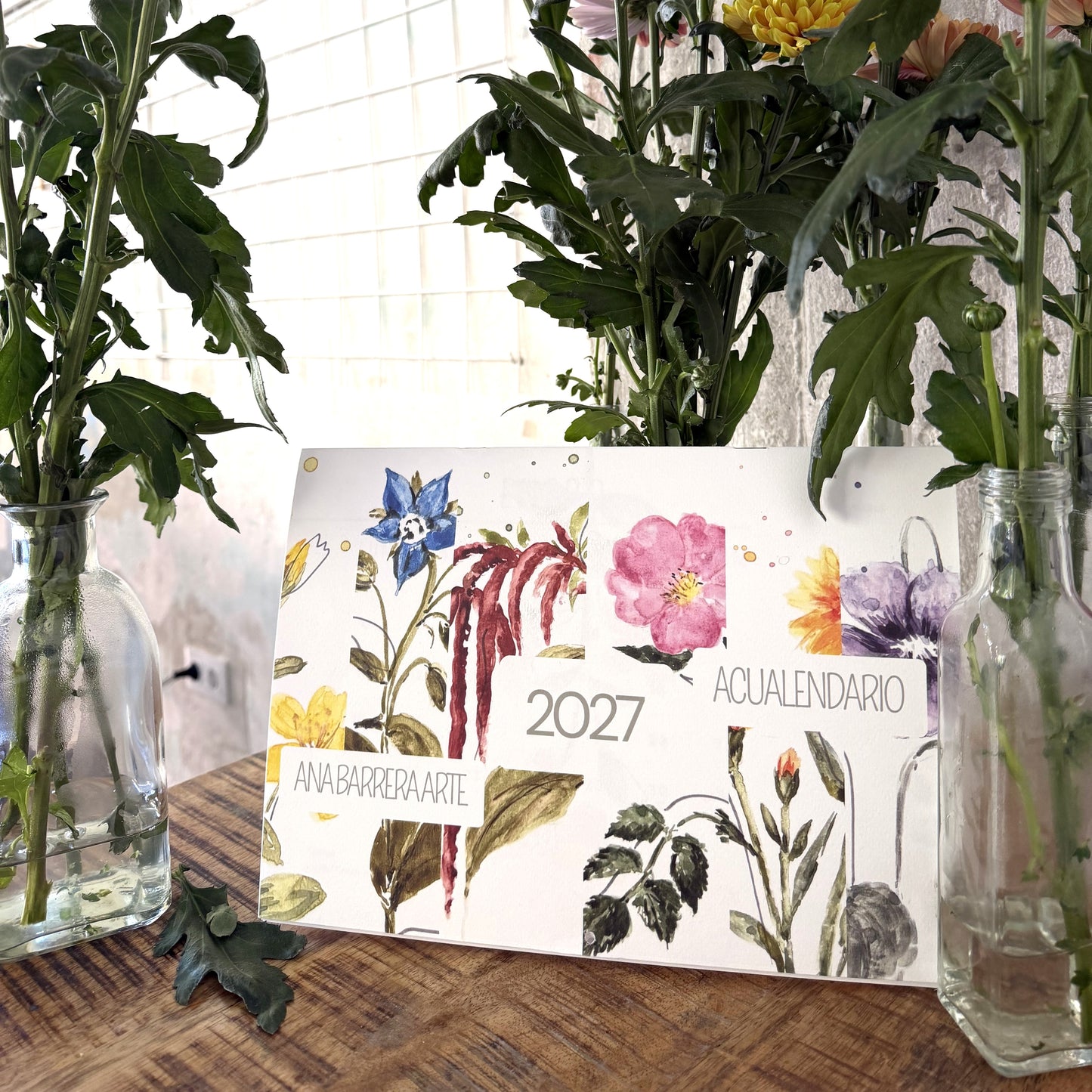 Acualendario de pared 2027 Flores que curan
