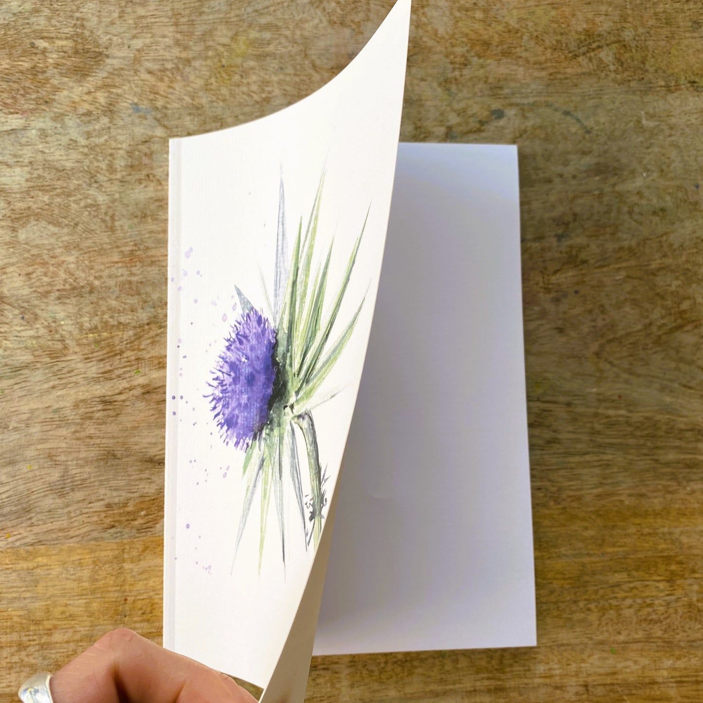Cuaderno con diseño a la acuarela Flor del cardo