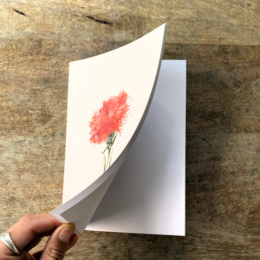 Cuaderno con diseño a la acuarela Flor del clavel