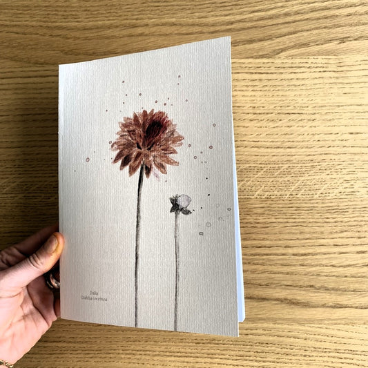 Cuaderno con diseño a la acuarela Dalia