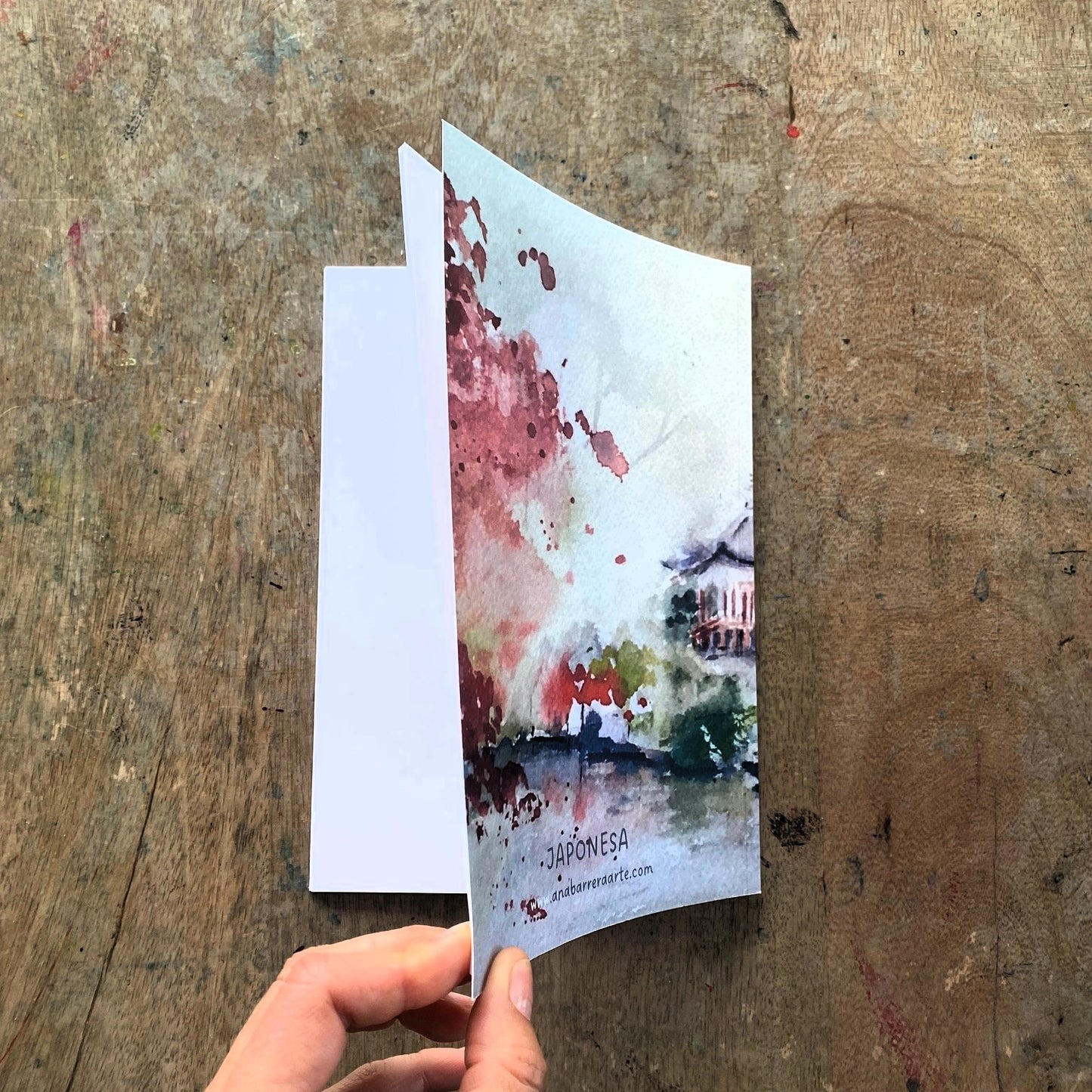 Cuaderno con diseño a la acuarela Japonesa