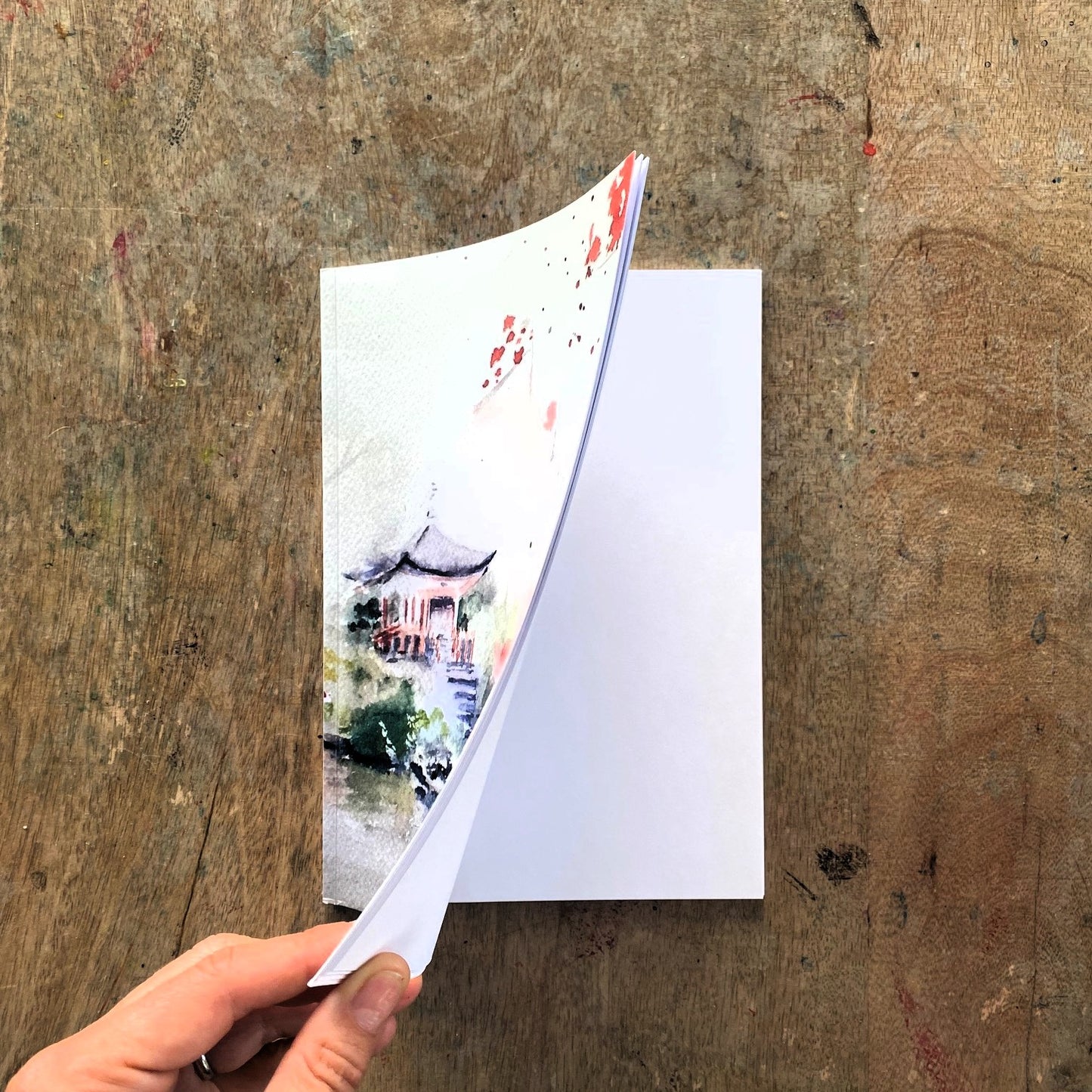 Cuaderno con diseño a la acuarela Japonesa